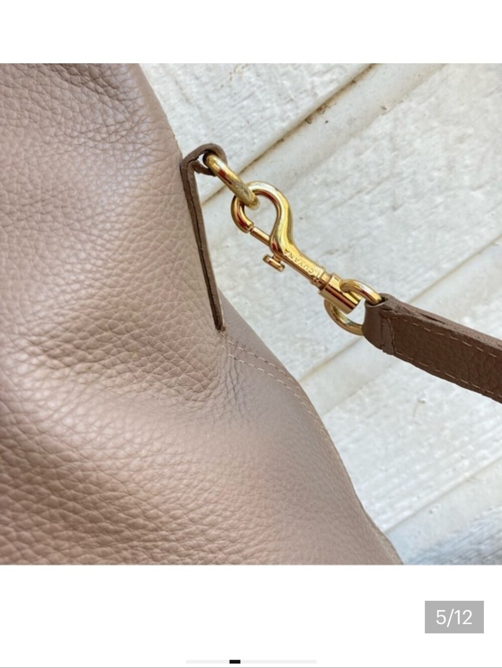 Cuyana Easy System Double Strap Laptop Tote Tan Crossbody - Picture 3 of 12
